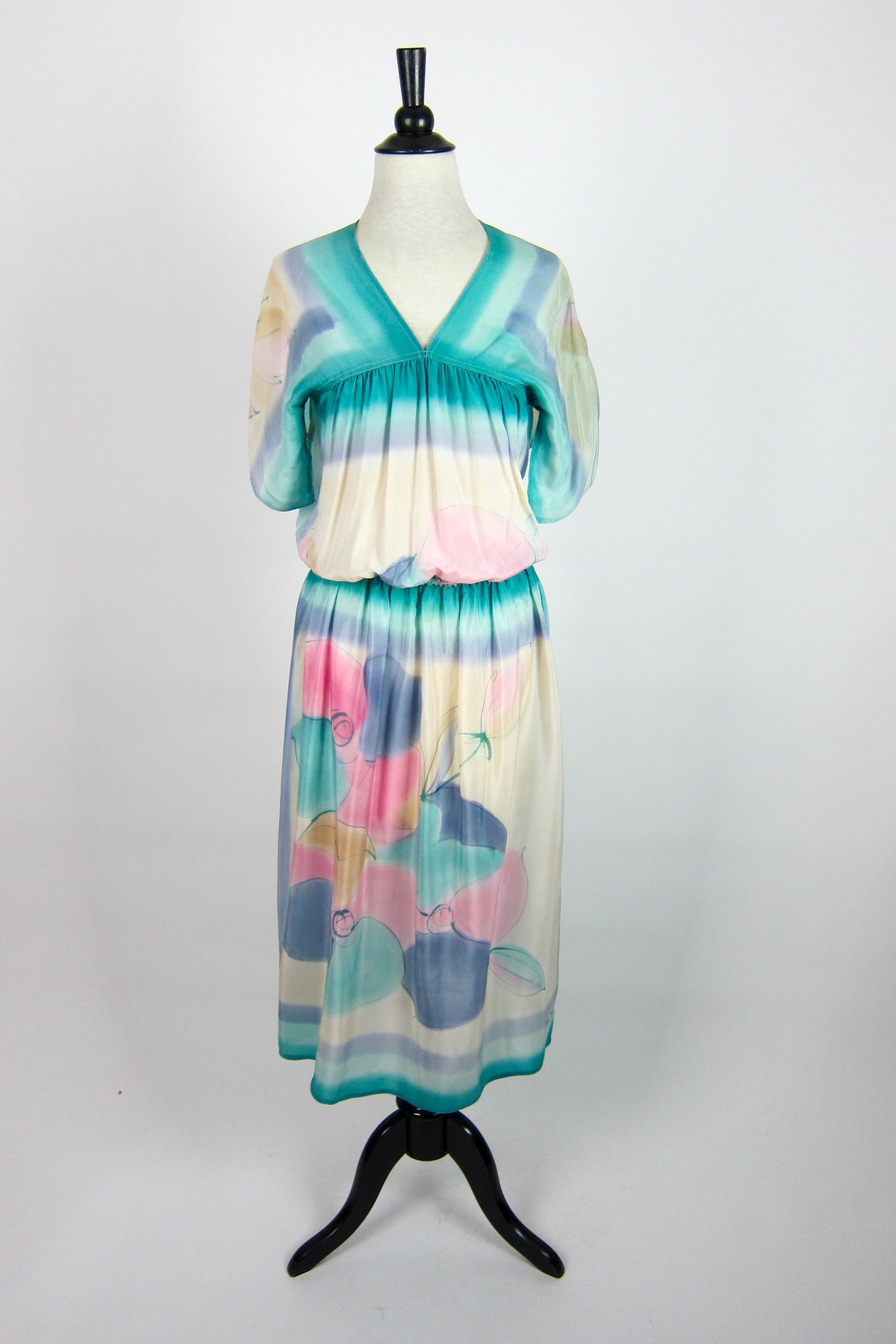 Irene Tsu Hand-Painted Silk Dress
