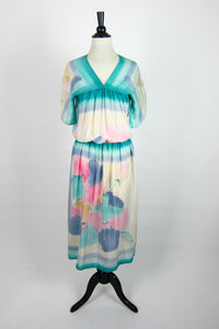 Irene Tsu Hand-Painted Silk Dress