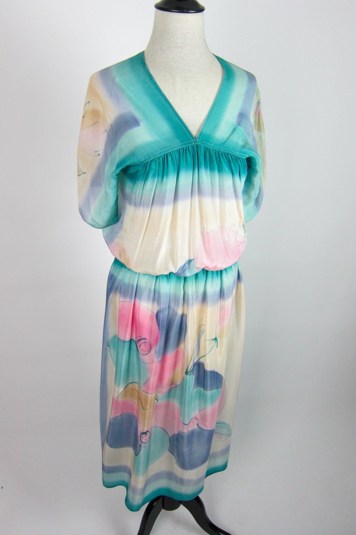 Irene Tsu Hand-Painted Silk Dress