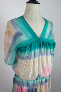 Irene Tsu Hand-Painted Silk Dress