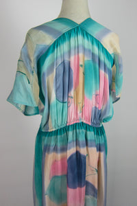 Irene Tsu Hand-Painted Silk Dress