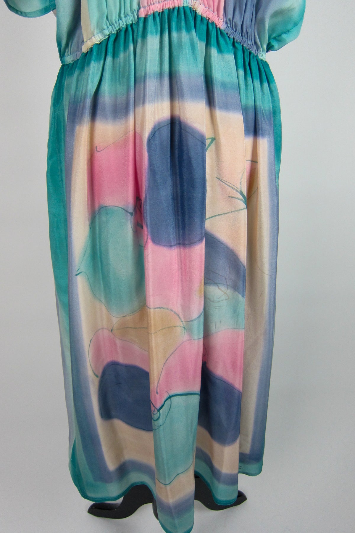 Irene Tsu Hand-Painted Silk Dress
