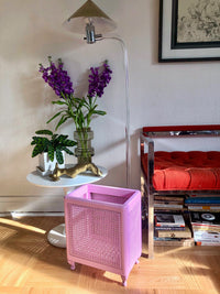 Vintage Lilac Cane Magazine Holder
