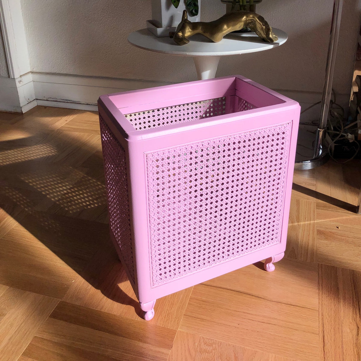 Vintage Lilac Cane Magazine Holder