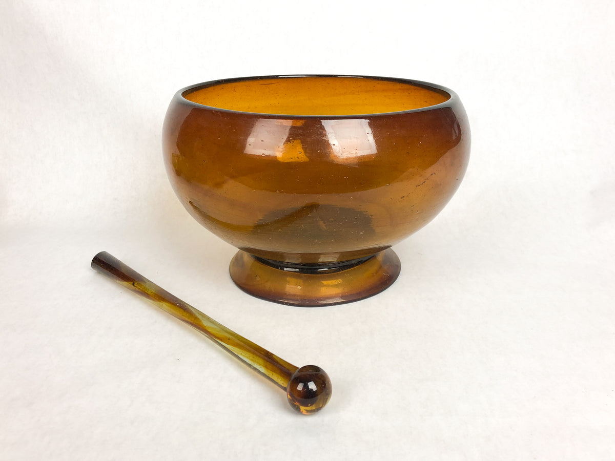 Vintage Hand-Blown Glass Punch Set