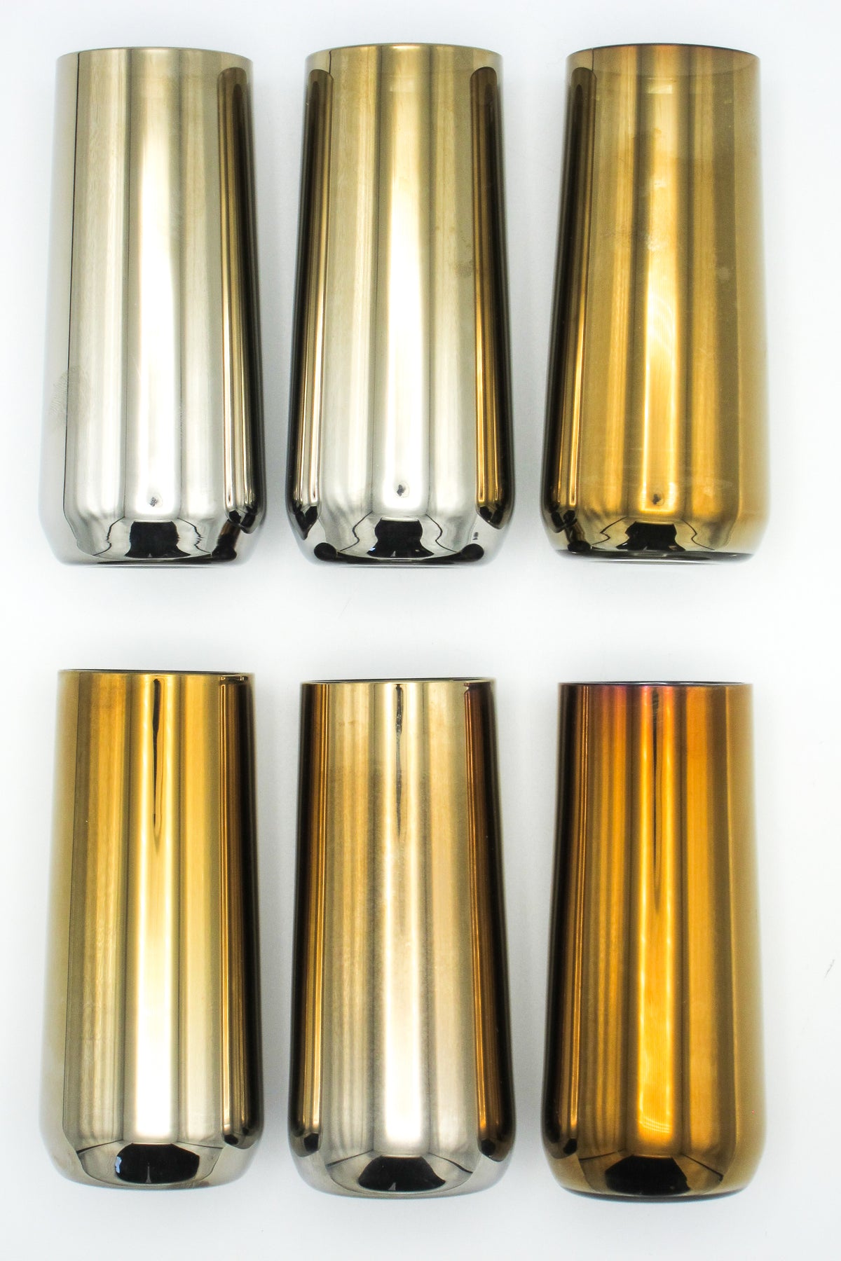 Vintage Silvered Glass Shot Glasses