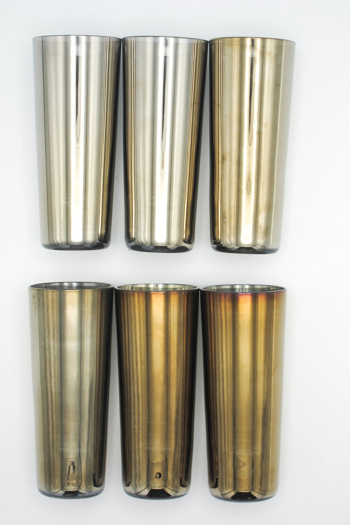 Vintage Silvered Glass Shot Glasses