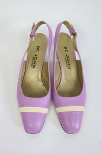 Lilac Leather Pumps by St. John