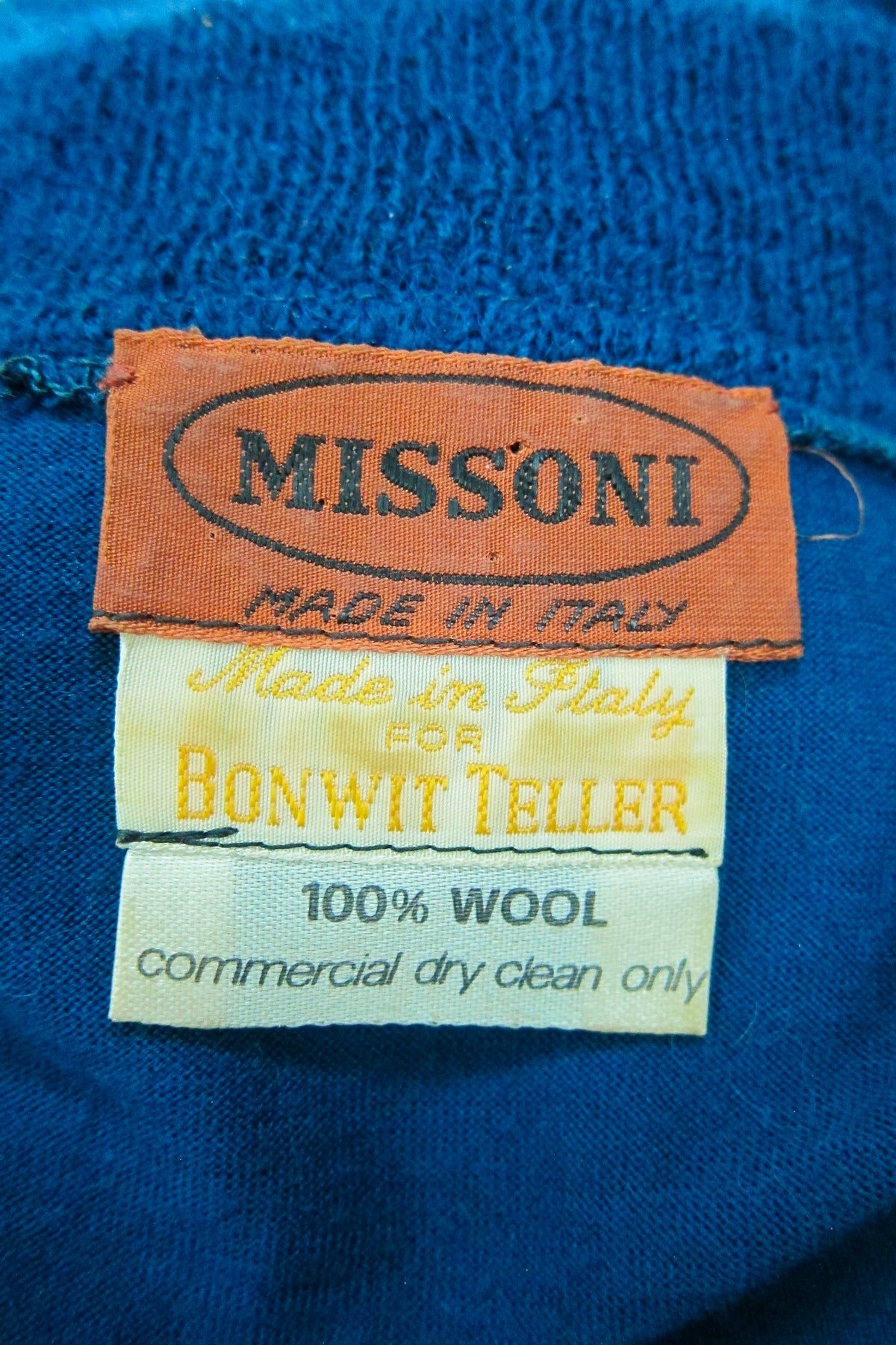 Teal Missoni Wool Knit Dress