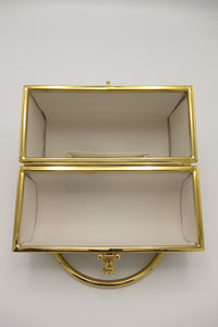 Vintage White and Gold Box Purse