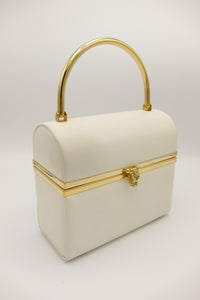 Vintage White and Gold Box Purse