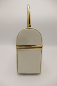 Vintage White and Gold Box Purse