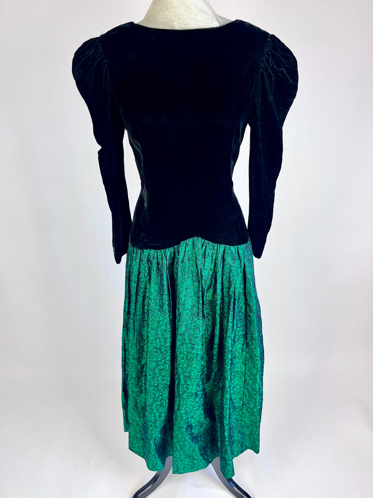 Vintage Handmade Velvet & Taffeta Dress