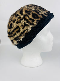 Vintage 50s Leopard-Dyed Rabbit Fur Hat