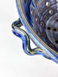 Vintage Handmade Stoneware Colander