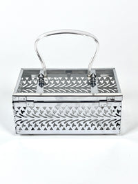 Vintage Chrome & Lucite Box Purse