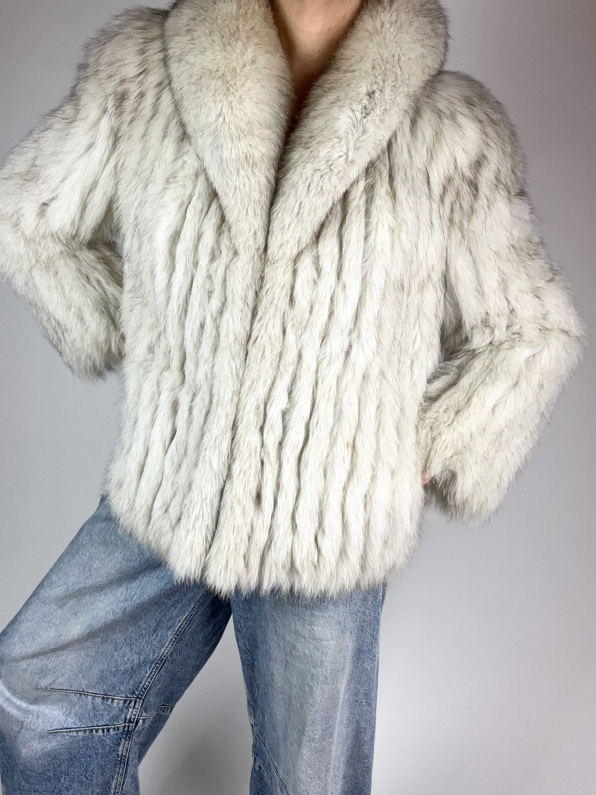 Vintage Scandinavian Fox Fur Coat