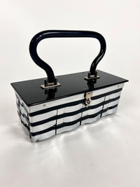 Vintage Chrome & Lucite Box Purse