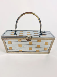 Vintage Woven Metal Box Purse