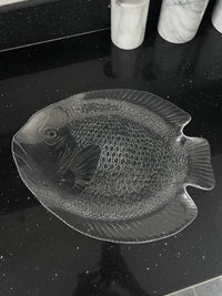 Vintage Glass Fish Platter