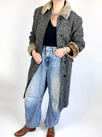 Vintage Wool & Shearling Coat