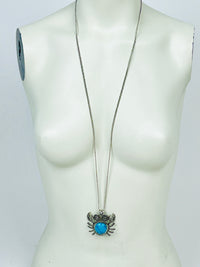Vintage 1970s Cancer Crab Zodiac Necklace