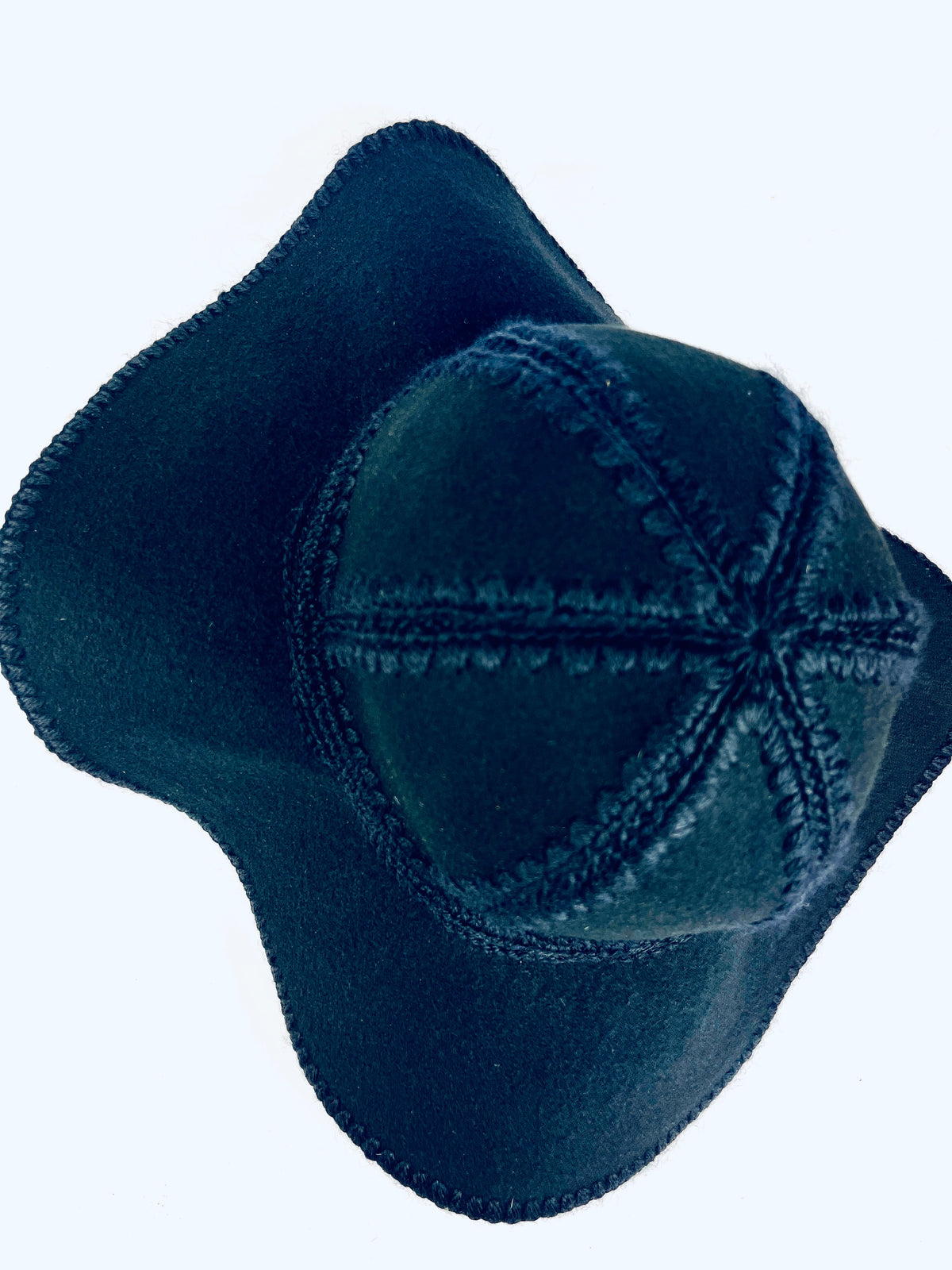 Vintage Black Felted Wool Hat by Liz Claiborne