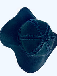 Vintage Black Felted Wool Hat by Liz Claiborne