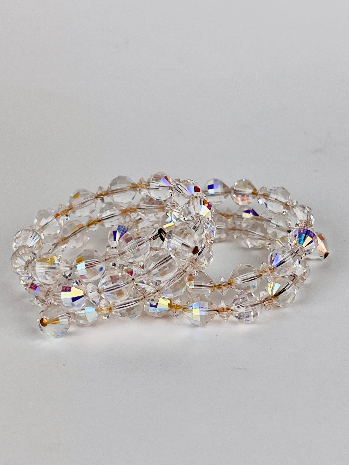 Vintage 1950s Faceted Crystal Bracelet