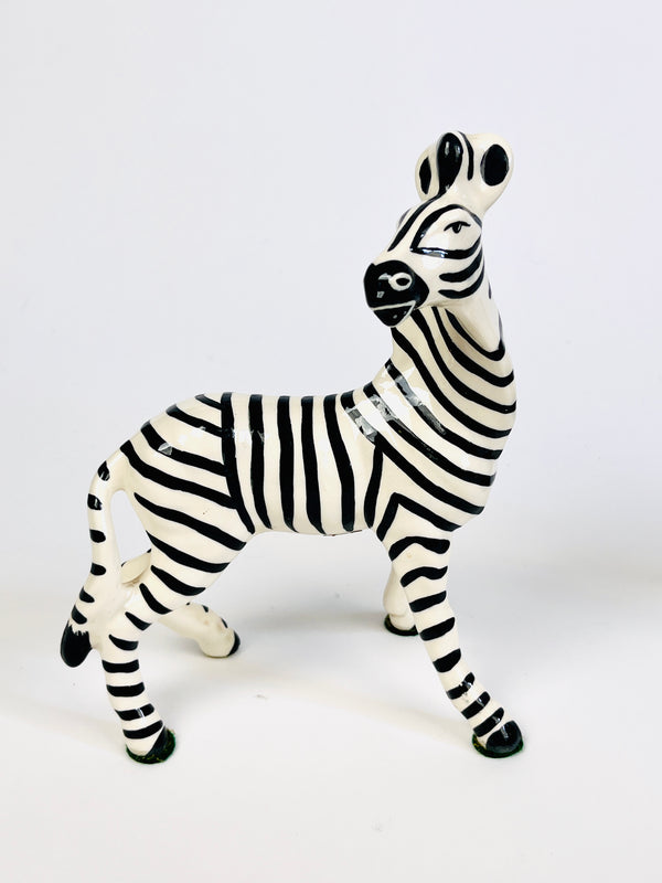 Vintage Handcrafted Ceramic Zebras by Robert Simmons