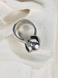 Modernist Sterling Ball Ring