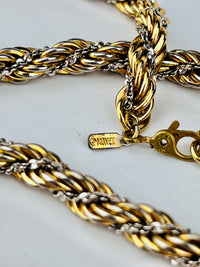Vintage Twisted Rope Chain by Monet
