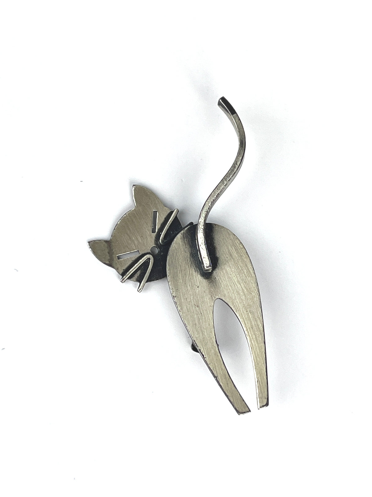 Vintage Sterling Cat Brooch