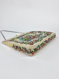 Vintage Petit Point & Mother of Pearl Handbag