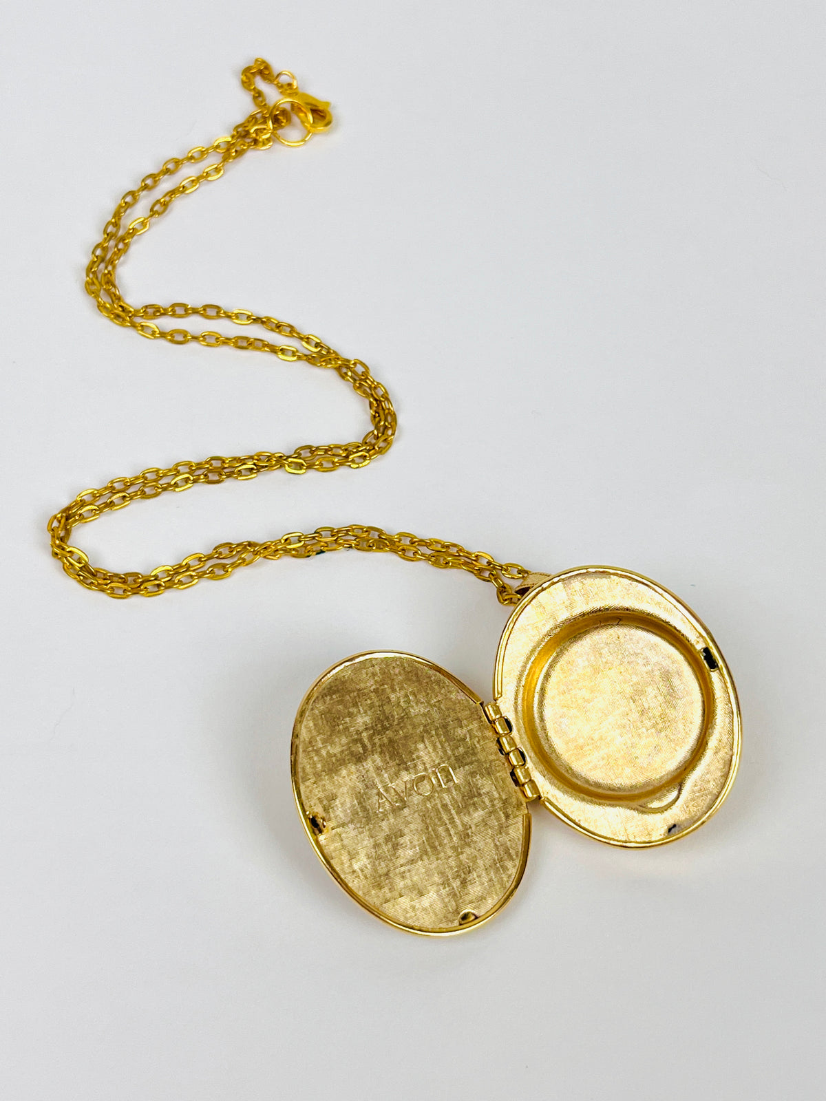 Vintage Faux Topaz Locket Pendant & Brooch