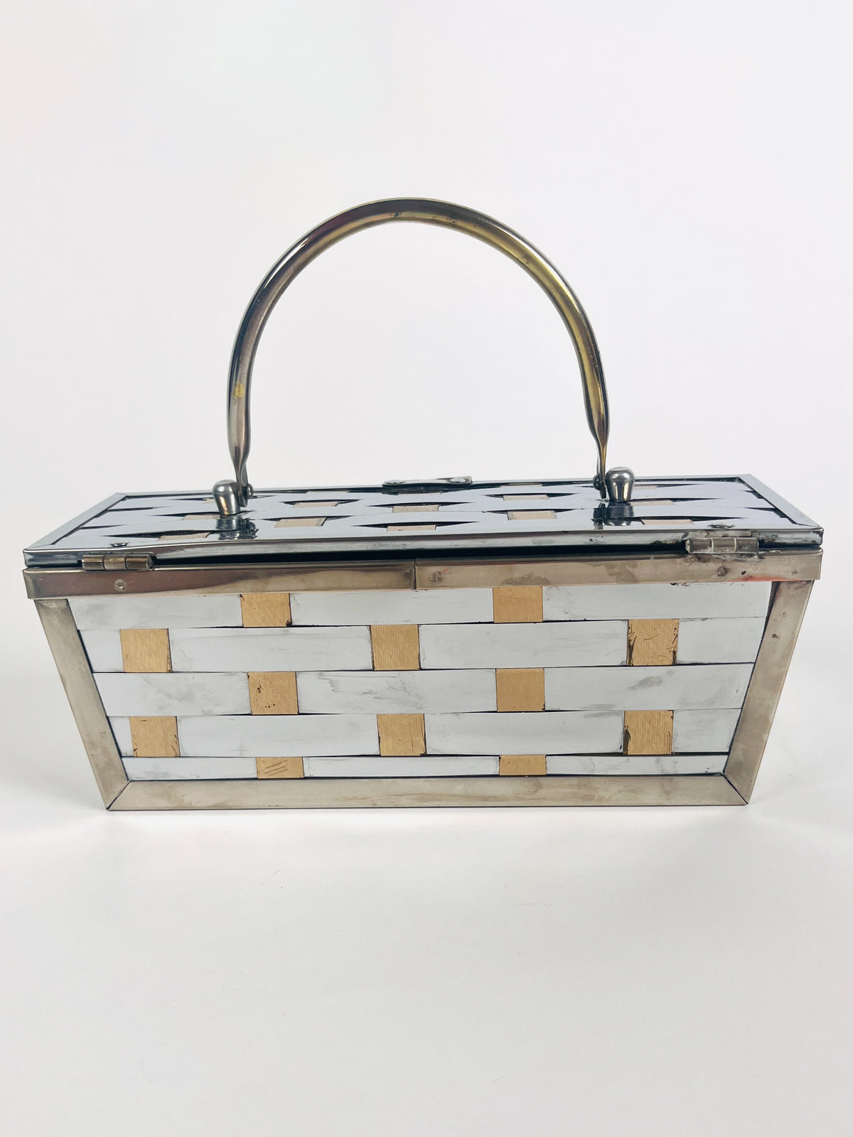 Vintage Woven Metal Box Purse