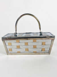 Vintage Woven Metal Box Purse