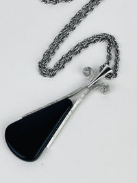Vintage Black Pendant Necklace