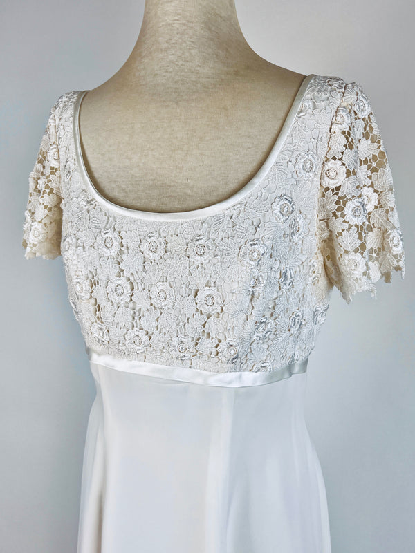 Vintage Wedding Dress with Floral Lace