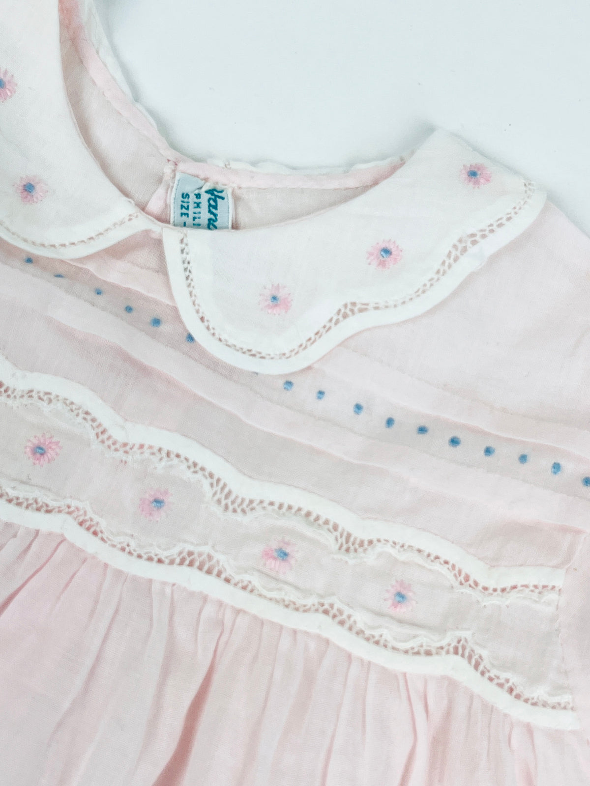 Vintage 1960s Handmade Baby Dress