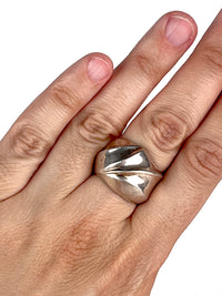 Vintage Modernist Sterling Dome Ring