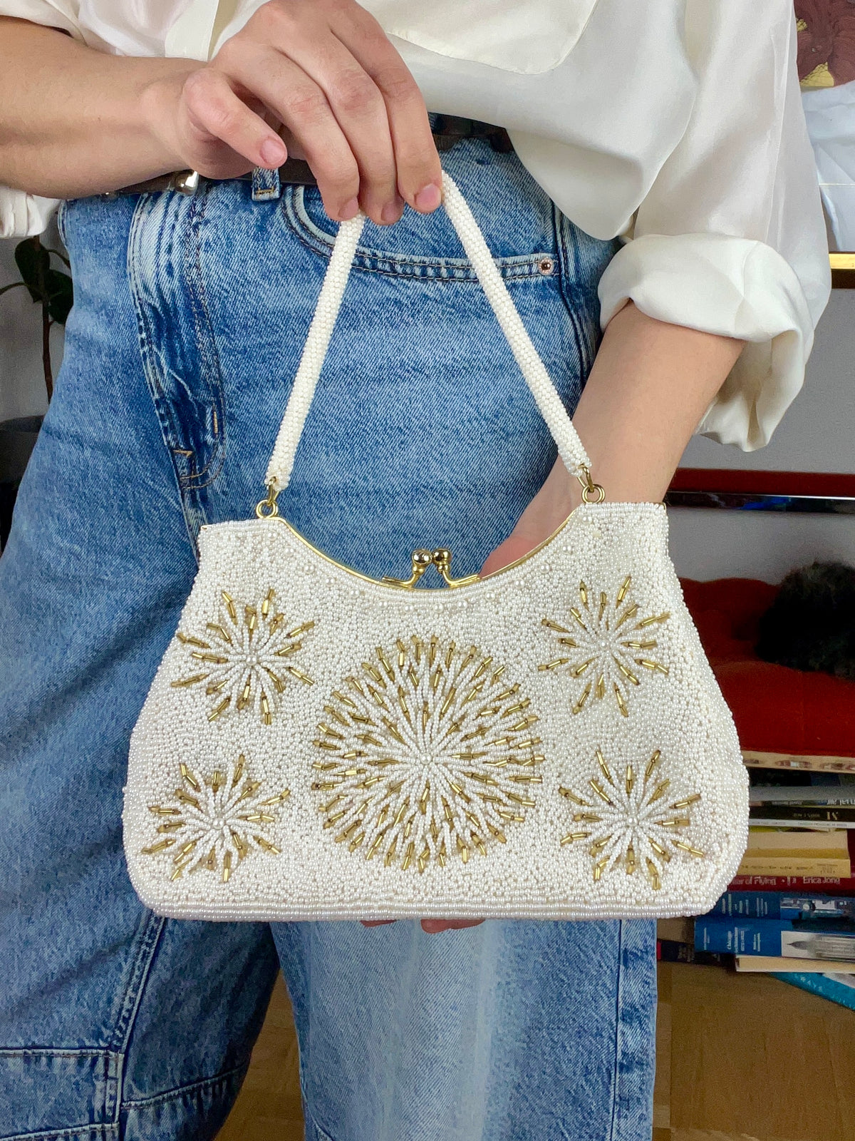 Vintage 1960s Beaded Handbag