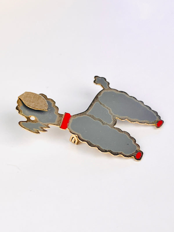 Vintage Enameled Poodle Brooch
