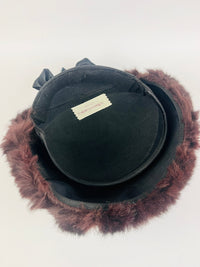 Vintage 50s Brown Genuine Fur Hat