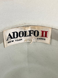 Vintage White Felted Wool Hat by Adolfo