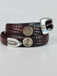 Vintage Brown Leather Brighton Golf Belt