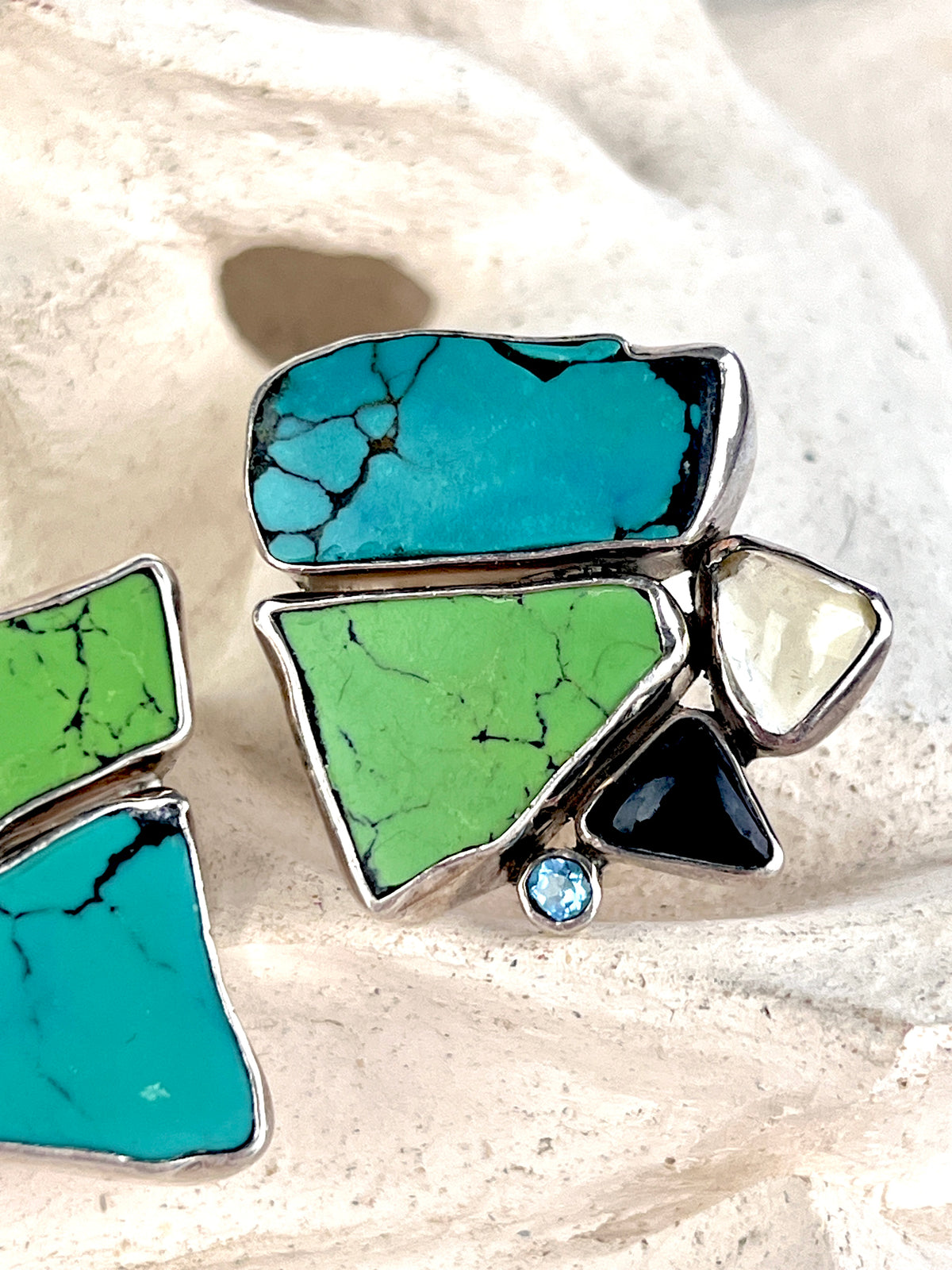 Handmade Sterling & Stone Earrings by Echo of the Dreamer