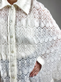 Vintage White Lace Cape