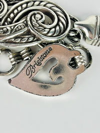 Vintage Silvertone Heart Belt