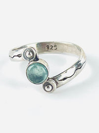 Vintage Sterling & Aquamarine Ring